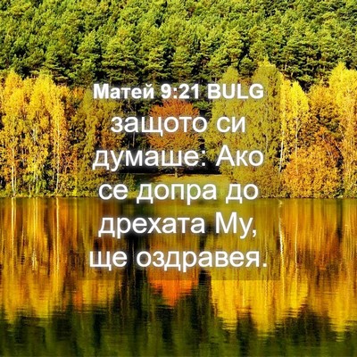 Picture 04 - Матей 9:21 BULG - защото си думаше: Ако се - Bible Verse Picture