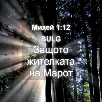 Picture 04 - Михей 1:12 BULG - Защото жителката на - Bible Verse Picture