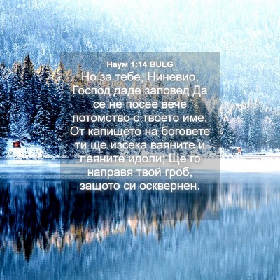 Picture 04 - Наум 1:14 BULG - Но за тебе, Ниневио, Господ - Bible Verse Picture