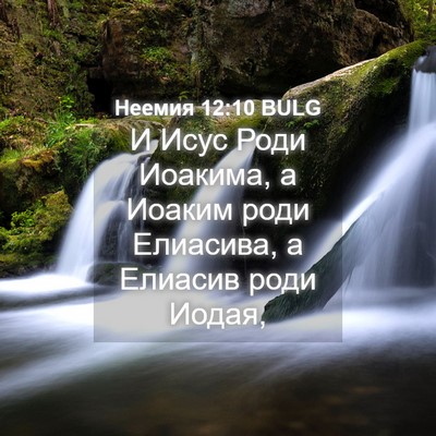 Picture 04 - Неемия 12:10 BULG - И Исус Роди Иоакима, а - Bible Verse Picture
