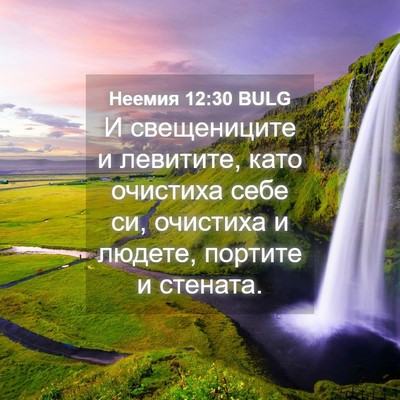 Picture 04 - Неемия 12:30 BULG - И свещениците и левитите, - Bible Verse Picture