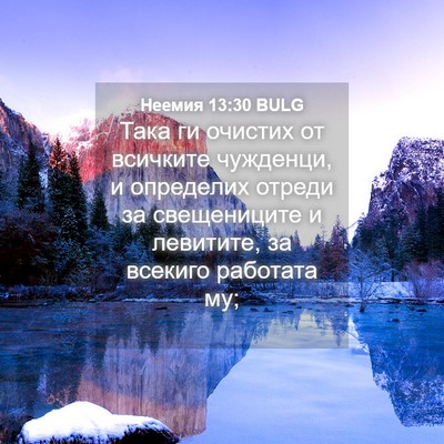 Picture 04 - Неемия 13:30 BULG - Така ги очистих от - Bible Verse Picture