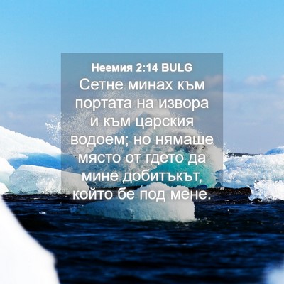 Picture 04 - Неемия 2:14 BULG - Сетне минах към портата на - Bible Verse Picture