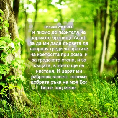 Picture 04 - Неемия 2:8 BULG - и писмо до пазителя на - Bible Verse Picture