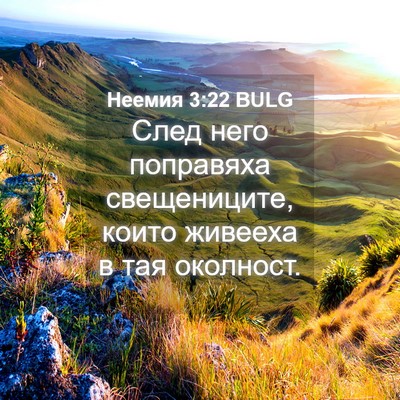 Picture 04 - Неемия 3:22 BULG - След него поправяха - Bible Verse Picture