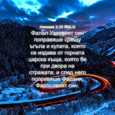 Picture 04 - Неемия 3:25 BULG - Фалал Узаевият син - Bible Verse Picture