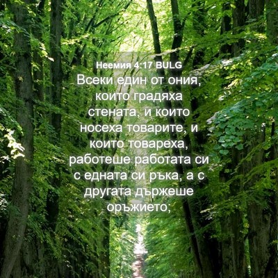 Picture 04 - Неемия 4:17 BULG - Всеки един от ония, които - Bible Verse Picture