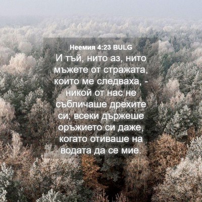 Picture 04 - Неемия 4:23 BULG - И тъй, нито аз, нито мъжете - Bible Verse Picture