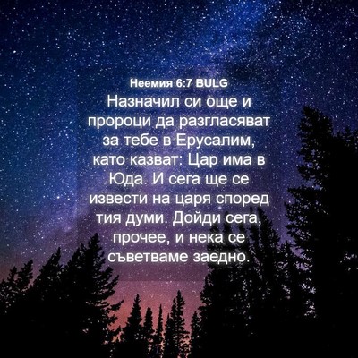 Picture 04 - Неемия 6:7 BULG - Назначил си още и пророци - Bible Verse Picture