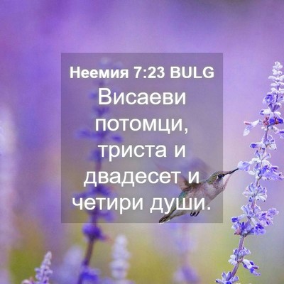 Picture 04 - Неемия 7:23 BULG - Висаеви потомци, триста и - Bible Verse Picture