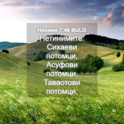 Picture 04 - Неемия 7:46 BULG - Нетинимите: Сихаеви - Bible Verse Picture