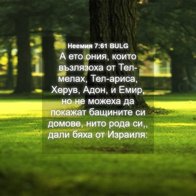 Picture 04 - Неемия 7:61 BULG - А ето ония, които възлязоха - Bible Verse Picture