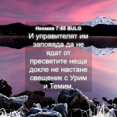 Picture 04 - Неемия 7:65 BULG - И управителят им заповяда - Bible Verse Picture