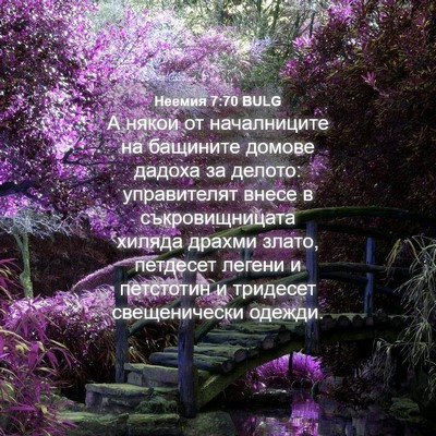 Picture 04 - Неемия 7:70 BULG - А някои от началниците на - Bible Verse Picture