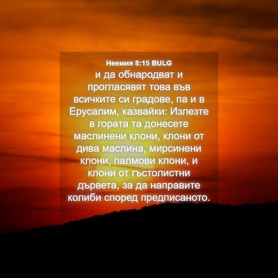 Picture 04 - Неемия 8:15 BULG - и да обнародват и - Bible Verse Picture