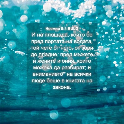 Picture 04 - Неемия 8:3 BULG - И на площада, който бе пред - Bible Verse Picture