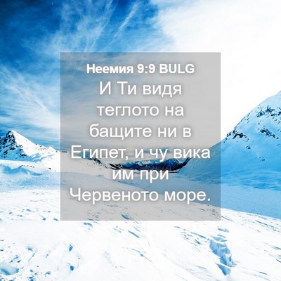 Picture 04 - Неемия 9:9 BULG - И Ти видя теглото на бащите - Bible Verse Picture