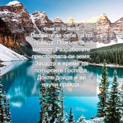 Picture 04 - Осия 10:12 BULG - Посейте за себе си по - Bible Verse Picture