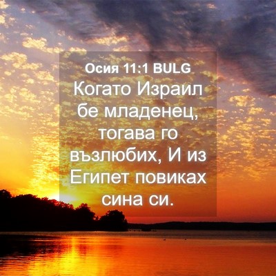 Picture 04 - Осия 11:1 BULG - Когато Израил бе младенец, - Bible Verse Picture