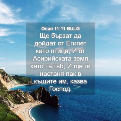Picture 04 - Осия 11:11 BULG - Ще бързат да дойдат от - Bible Verse Picture