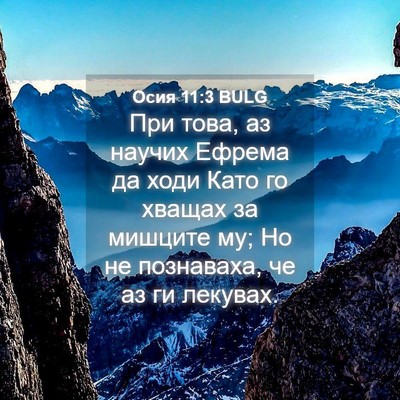 Picture 04 - Осия 11:3 BULG - При това, аз научих Ефрема - Bible Verse Picture