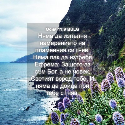 Picture 04 - Осия 11:9 BULG - Няма да изпълня - Bible Verse Picture