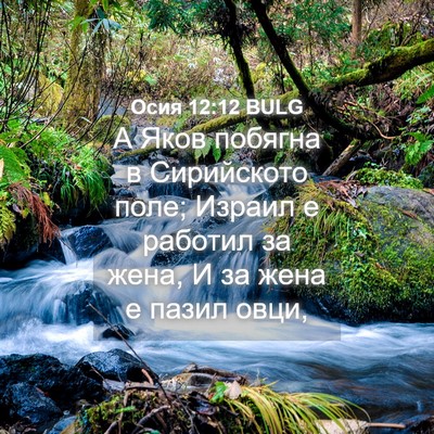 Picture 04 - Осия 12:12 BULG - А Яков побягна в - Bible Verse Picture