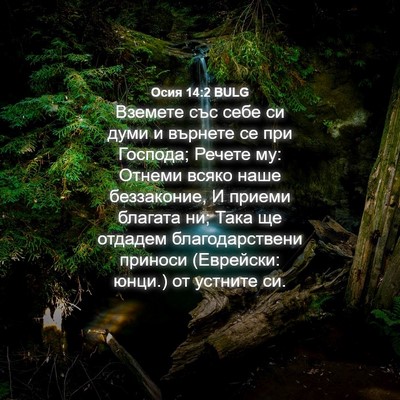 Picture 04 - Осия 14:2 BULG - Вземете със себе си думи и - Bible Verse Picture