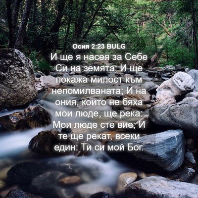 Picture 04 - Осия 2:23 BULG - И ще я насея за Себе Си на - Bible Verse Picture