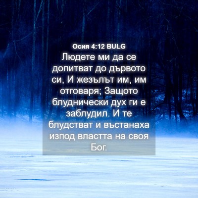 Picture 04 - Осия 4:12 BULG - Людете ми да се допитват до - Bible Verse Picture