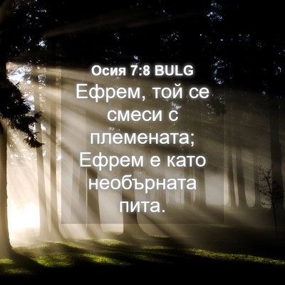 Picture 04 - Осия 7:8 BULG - Ефрем, той се смеси с - Bible Verse Picture