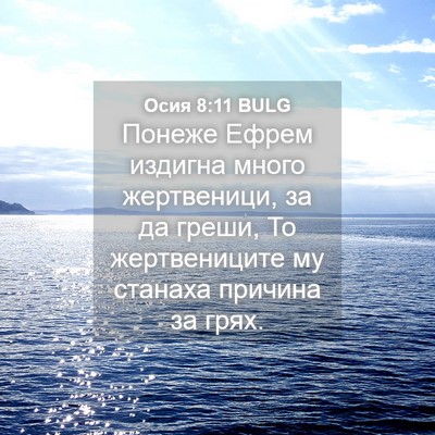 Picture 04 - Осия 8:11 BULG - Понеже Ефрем издигна много - Bible Verse Picture