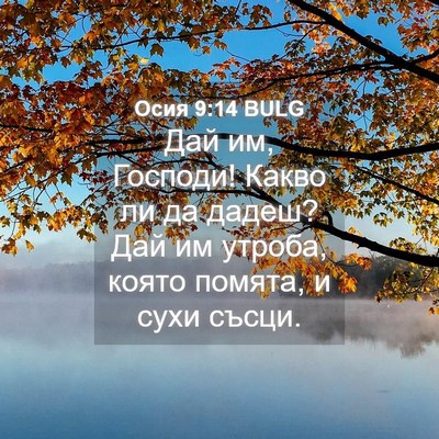 Picture 04 - Осия 9:14 BULG - Дай им, Господи! Какво ли да - Bible Verse Picture