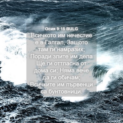 Picture 04 - Осия 9:15 BULG - Всичкото им нечестие е в - Bible Verse Picture