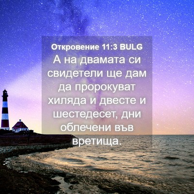 Picture 04 - Откровение 11:3 BULG - А на двамата си свидетели - Bible Verse Picture