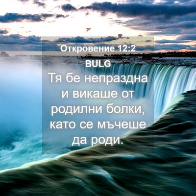 Picture 04 - Откровение 12:2 BULG - Тя бе непраздна и викаше от - Bible Verse Picture