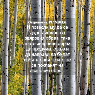 Picture 04 - Откровение 13:15 BULG - И позволи му да се даде - Bible Verse Picture