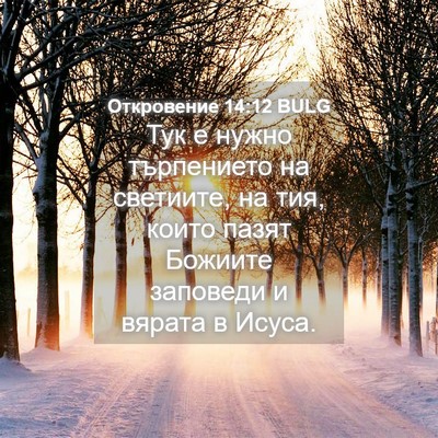 Picture 04 - Откровение 14:12 BULG - Тук е нужно търпението на - Bible Verse Picture