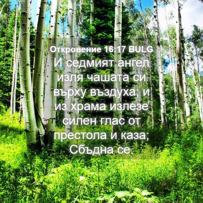 Picture 04 - Откровение 16:17 BULG - И седмият ангел изля - Bible Verse Picture
