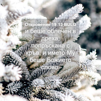Picture 04 - Откровение 19:13 BULG - и беше облечен в дреха, - Bible Verse Picture