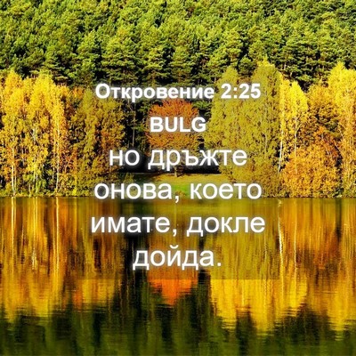 Picture 04 - Откровение 2:25 BULG - но дръжте онова, което - Bible Verse Picture