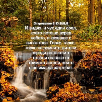 Picture 04 - Откровение 8:13 BULG - И видях, и чух един орел, - Bible Verse Picture