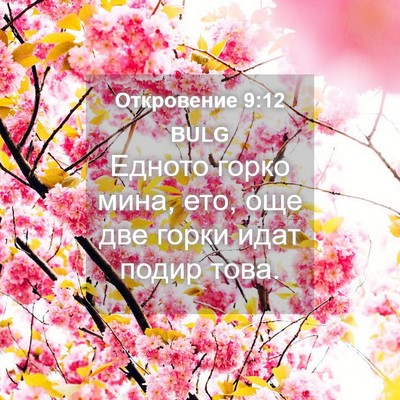 Picture 04 - Откровение 9:12 BULG - Едното горко мина, ето, още - Bible Verse Picture