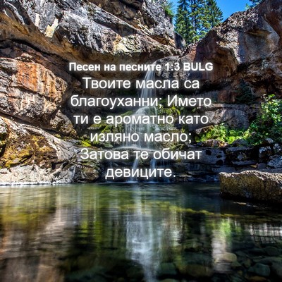 Picture 04 - Песен на песните 1:3 BULG - Твоите масла са - Bible Verse Picture