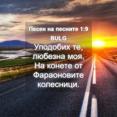 Picture 04 - Песен на песните 1:9 BULG - Уподобих те, любезна моя, - Bible Verse Picture