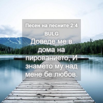 Picture 04 - Песен на песните 2:4 BULG - Доведе ме в дома на - Bible Verse Picture