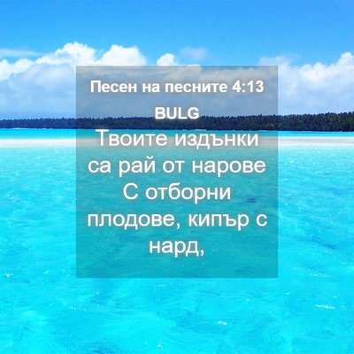 Picture 04 - Песен на песните 4:13 BULG - Твоите издънки са рай от - Bible Verse Picture