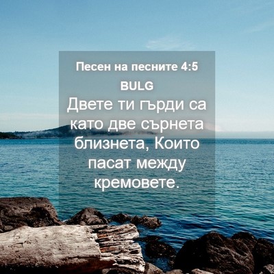 Picture 04 - Песен на песните 4:5 BULG - Двете ти гърди са като две - Bible Verse Picture