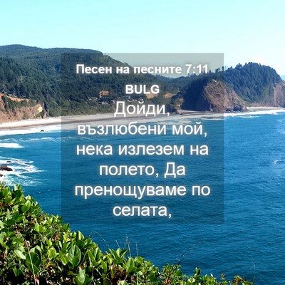 Picture 04 - Песен на песните 7:11 BULG - Дойди, възлюбени мой, нека - Bible Verse Picture