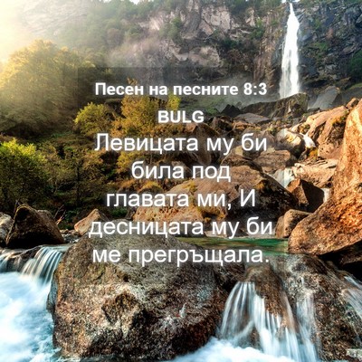 Picture 04 - Песен на песните 8:3 BULG - Левицата му би била под - Bible Verse Picture